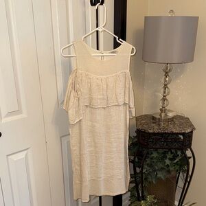 Via Signoria linen shift dress